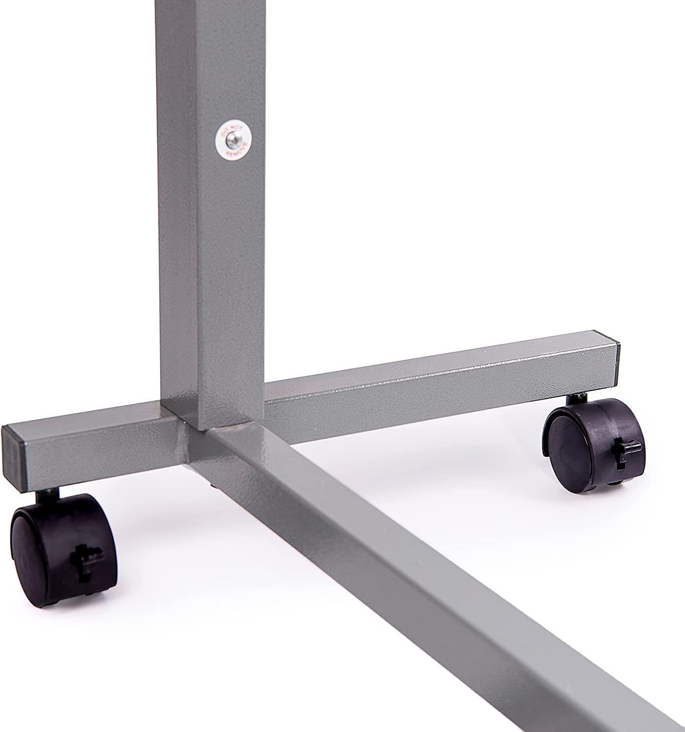 Height-Adjustable Rolling Overbed Table with Wheels, Portable Bedside Laptop Desk for Bed, Couch and Hospital Use